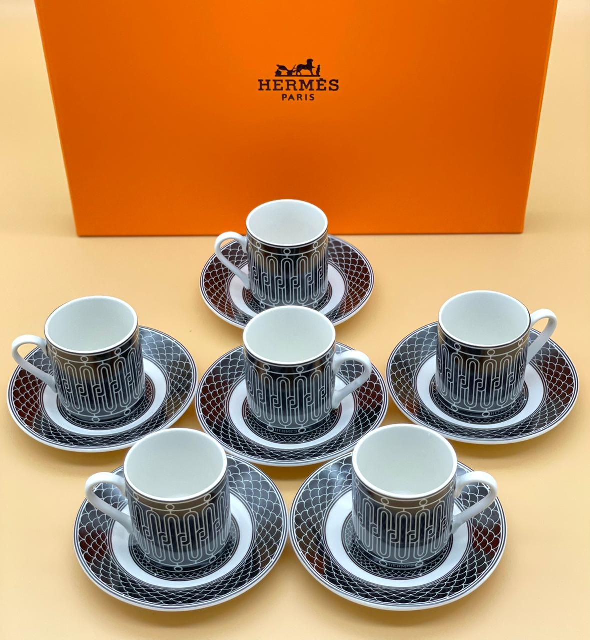 Hermes Turkish coffee set of six